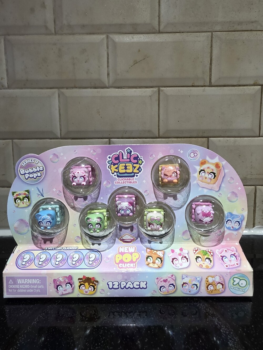 New in Box Clickeez Series 3 Bubble Pops 12-Pack Clickable Collectibles